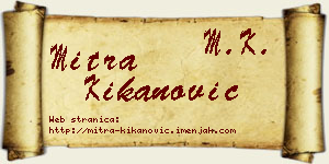 Mitra Kikanović vizit kartica